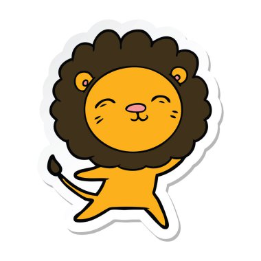 etiket çizgi film aslan