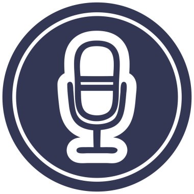 mikrofon kayıt dairesel simgesi simgesi