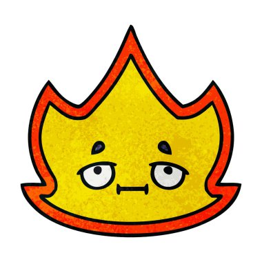 Retro grunge doku karikatür yangın