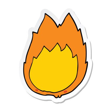 etiket bir karikatür alevler