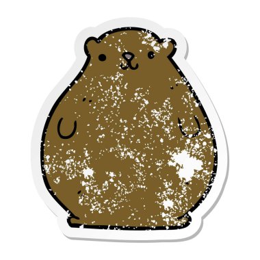 çizgi film ayı sıkıntılı etiket