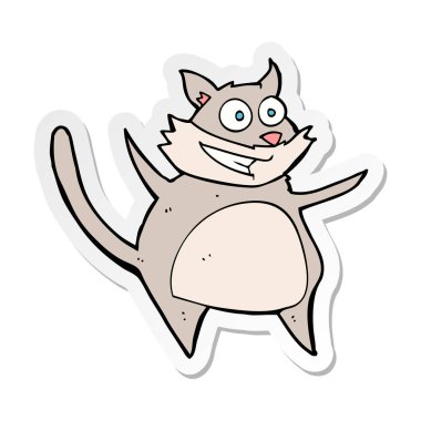 etiket bir komik karikatür kedi