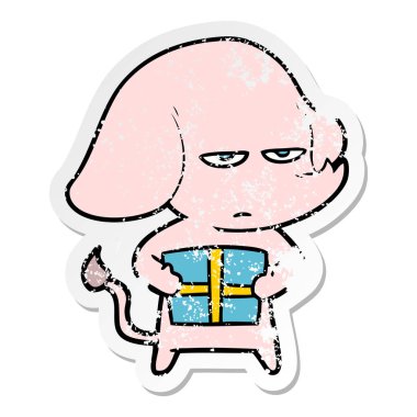 sıkıntılı etiket rahatsız çizgi fil