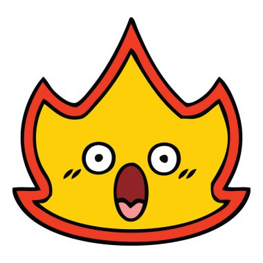 sevimli çizgi bir ateş