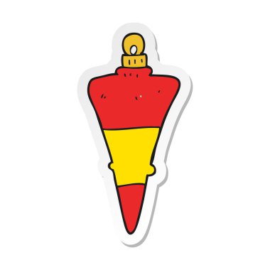 etiket bir karikatür Noel dekorasyon