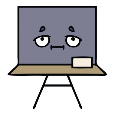 bir kara tahta sevimli çizgi