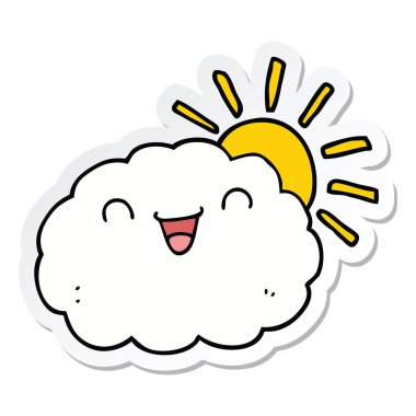 mutlu karikatür bulut etiket