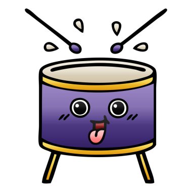 Degrade gölgeli karikatür bir davul