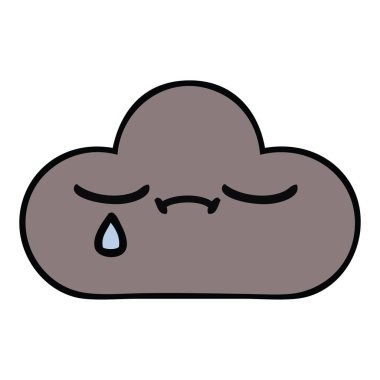 sevimli çizgi fırtına bulutu