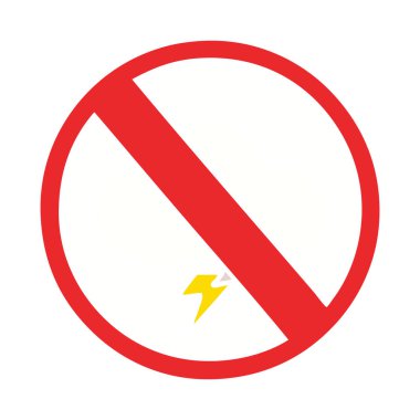 düz renk retro karikatür bir yok fırtınaların işareti izin