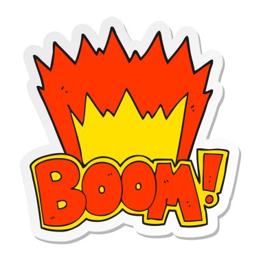 etiket bir karikatür patlama sembol