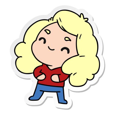 etiket şirin kawaii kız çizgi film gösterimi