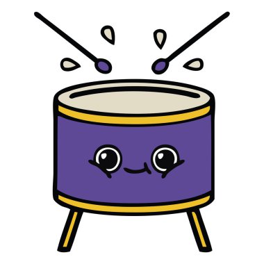 sevimli çizgi bir davul