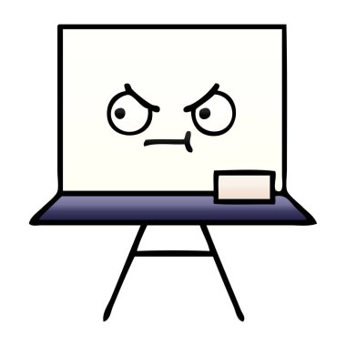 bir beyaz tahta degrade gölgeli çizgi film