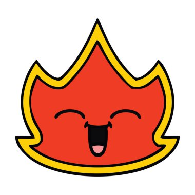 sevimli çizgi bir ateş