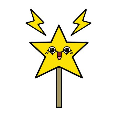 sihirli bir değnek sevimli çizgi