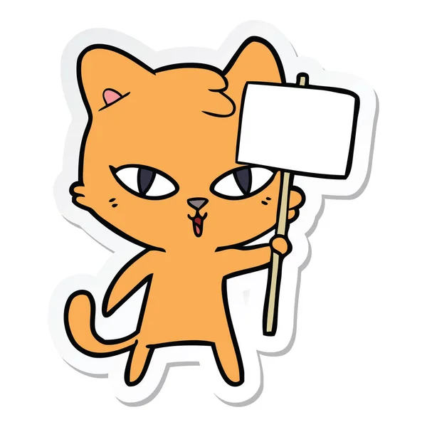 卡通猫贴纸 — 图库矢量图片