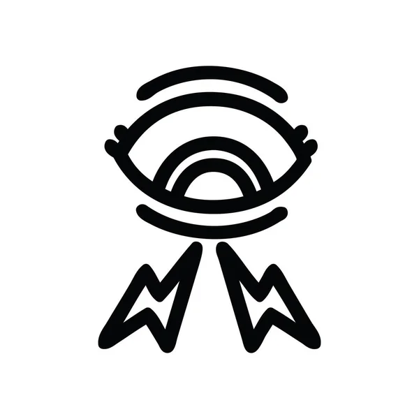 神秘的な目アイコンのシンボル — ストックベクタ