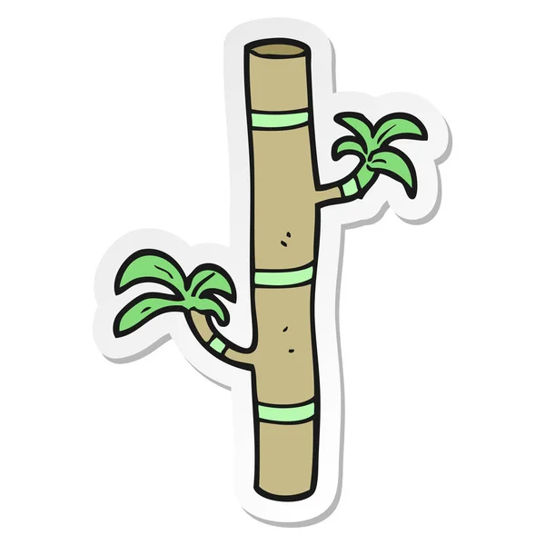 Sticker Cartoon Bamboo — Stock Vector
