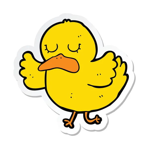 Pegatina Pato Dibujos Animados — Vector de stock