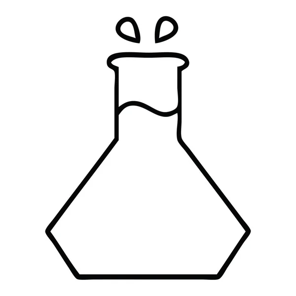 科学实验的线条绘制卡通 — 图库矢量图片