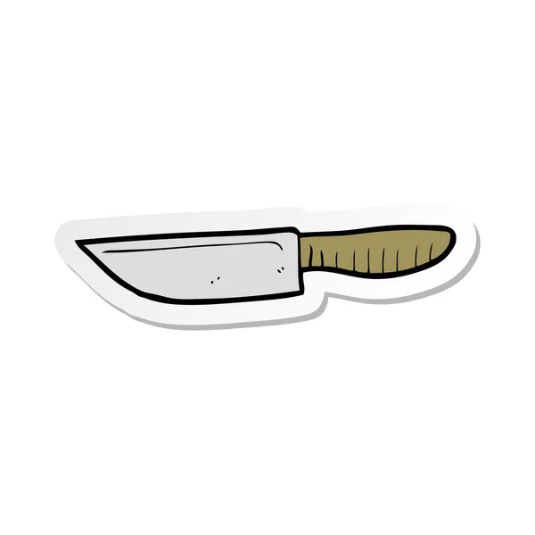 Sticker Cartoon Kitchen Knife — Stock Vector