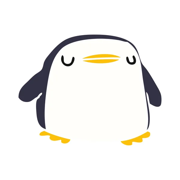 Desenho Animado Ilustração Kawaii Pinguim Bonito —  Vetores de Stock