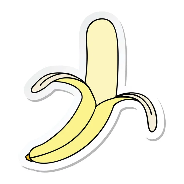 Naklejki ekscentryczne ręcznie rysowane kreskówka banana — Wektor stockowy