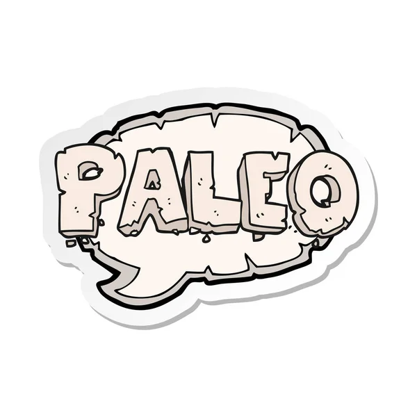 Sticker Van Een Paleo Cartoon Teken — Stockvector