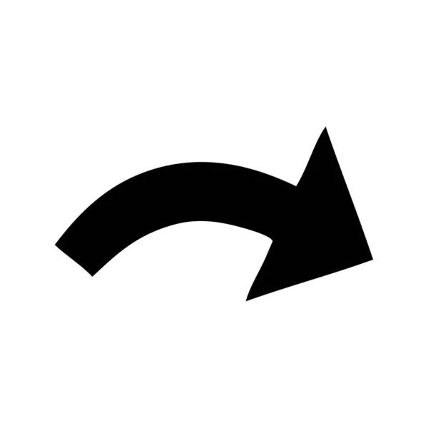Flat Symbol Pointing Arrow — Stock Vector