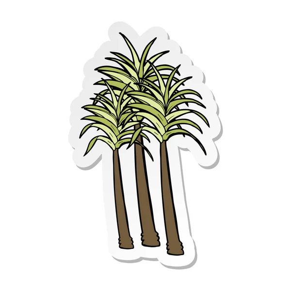 Etiqueta de uma palmeira de desenho animado —  Vetores de Stock