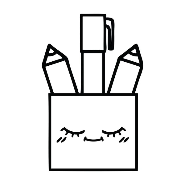 Dessin Trait Crayon Dessin Animé Image Vectorielle