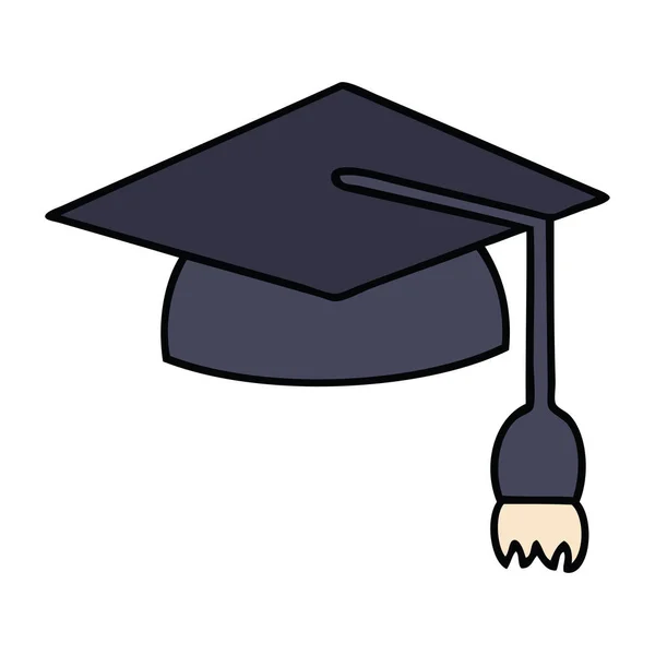 一个毕业帽可爱的卡通 — 图库矢量图片