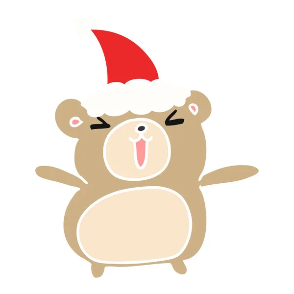 Karácsonyi rajzfilm kawaii medve — Stock Vector