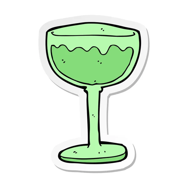 Sticker of a cartoon cocktail — Stock Vector