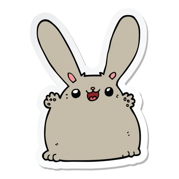 Autocollant Lapin Dessin Animé — Image vectorielle