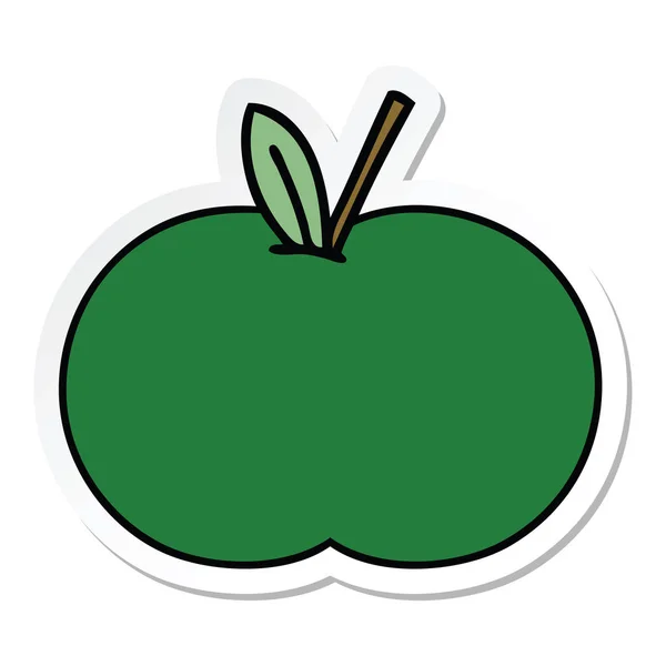 Сочное яблоко из симпатичного мультфильма — стоковый вектор