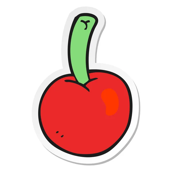 Sticker Cartoon Cherry — Stock Vector