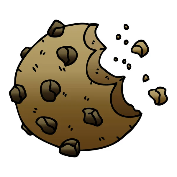 Bizarre dégradé ombragé cookie dessin animé — Image vectorielle
