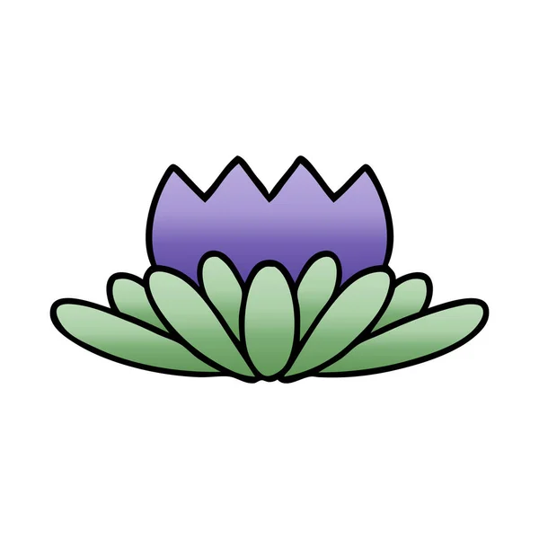 花のグラデーション シェーディング漫画 — ストックベクタ