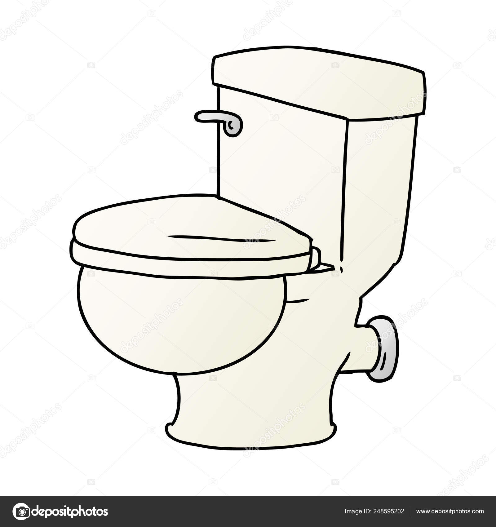 Hand Drawn Gradient Cartoon Doodle Bathroom Toilet Stock Vector Image by  ©lineartestpilot #248595202