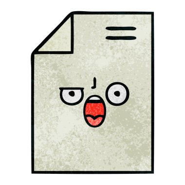 Retro grunge doku karikatür kağıdın 