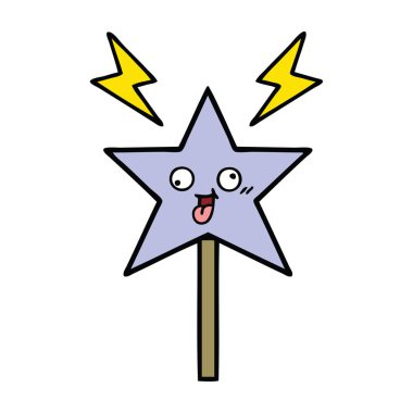 sihirli bir değnek sevimli çizgi