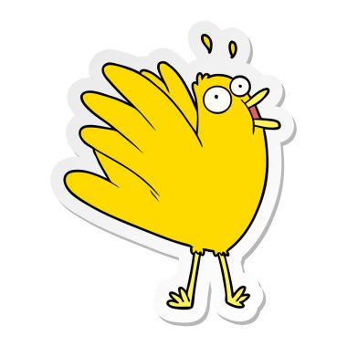 bir çizgi film guruldayan kuş sıkıntılı etiket