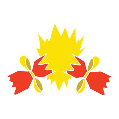 ilginç el çizilmiş karikatür kraker çekti