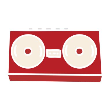 düz renk retro karikatür stereo