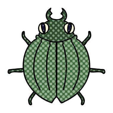 çizgi roman tarzı ilginç karikatür böceği