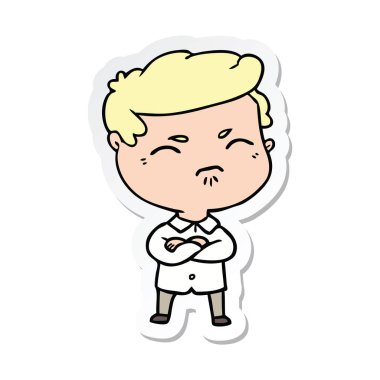 adam sopa bir karikatür rahatsız