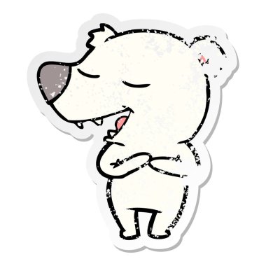 bir çizgi film kutup ayısı sıkıntılı etiket