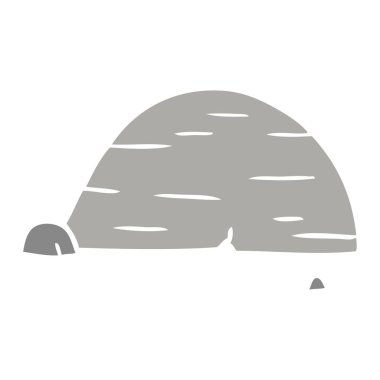 elle çizilmiş karikatür doodle gri taş boulder